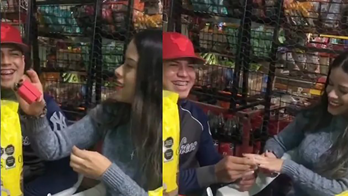 VIDEO: Joven pide matrimonio y sorprende a su novia con anillo dentro ...