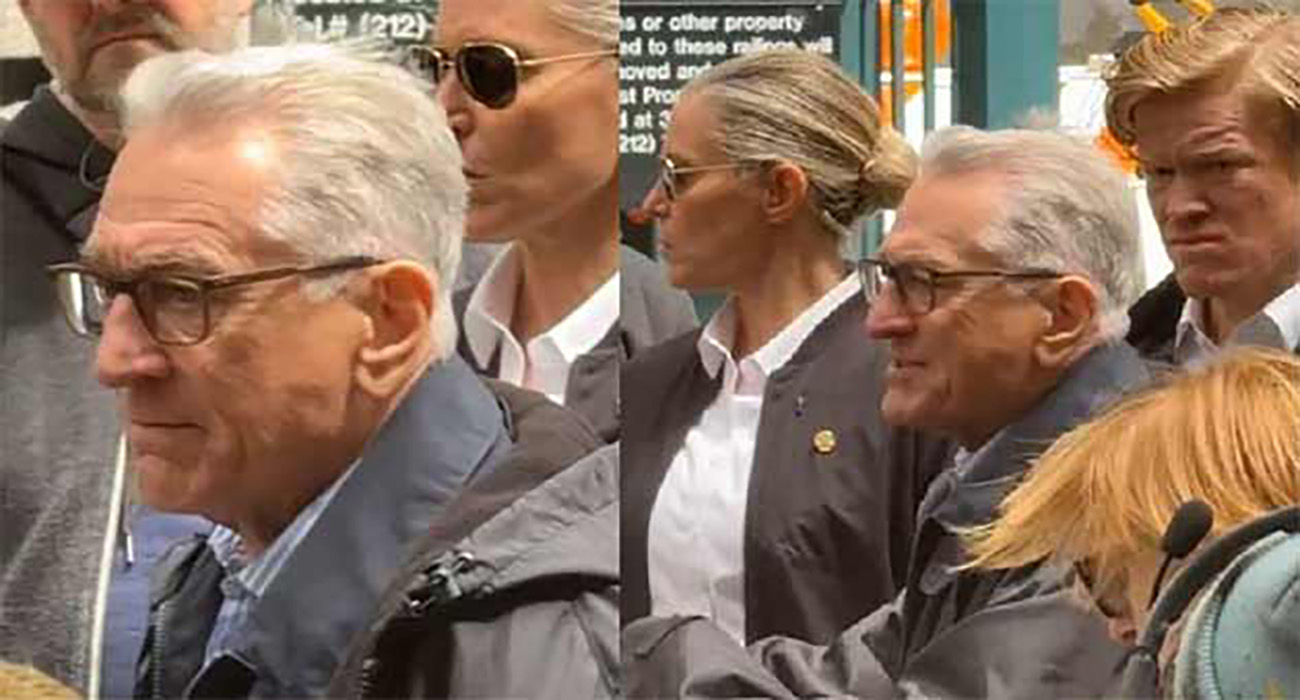 Robert De Niro se enfrenta a manifestantes pro palestinos y los corre a ...