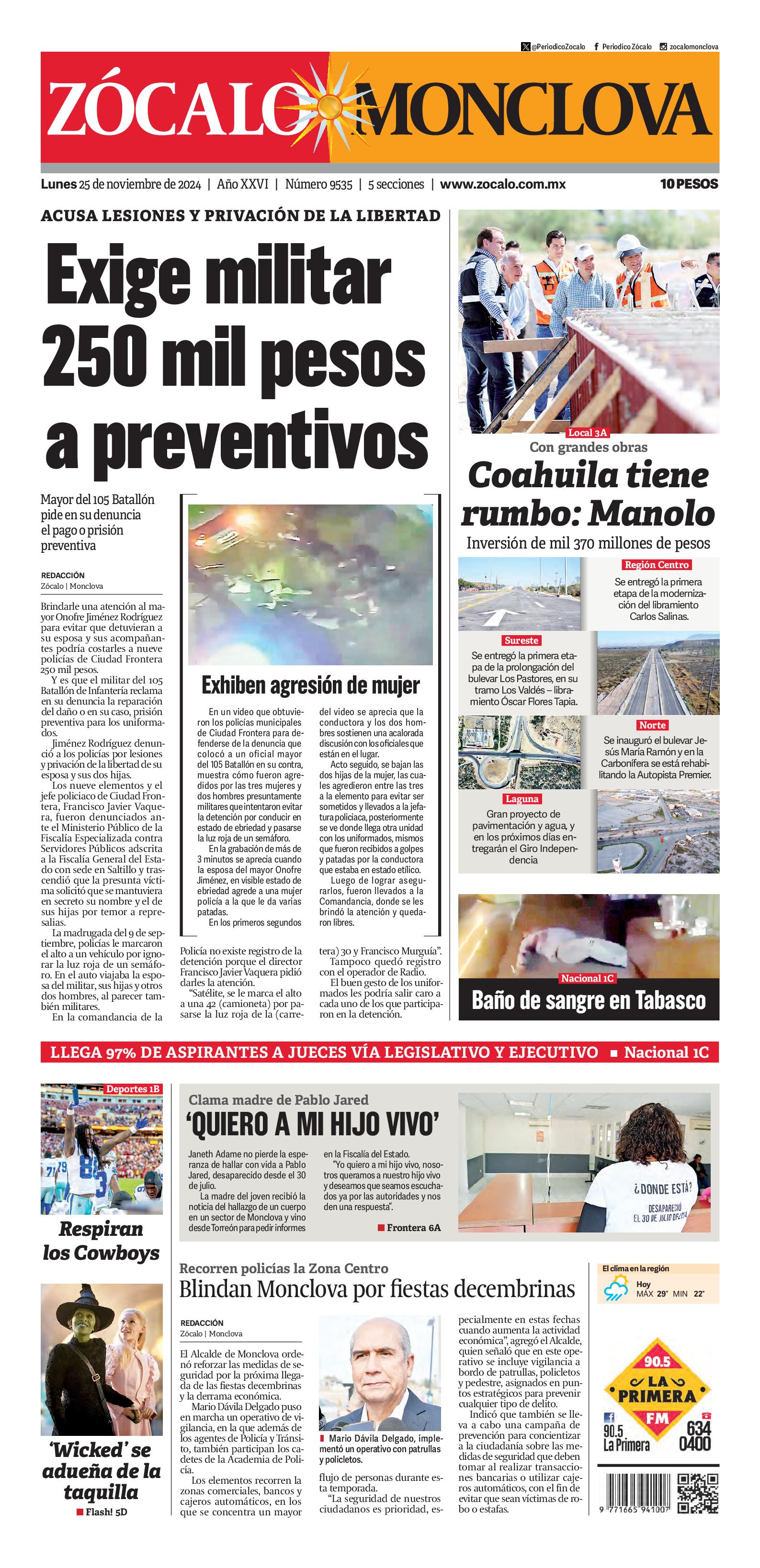 Monclova edición impresa