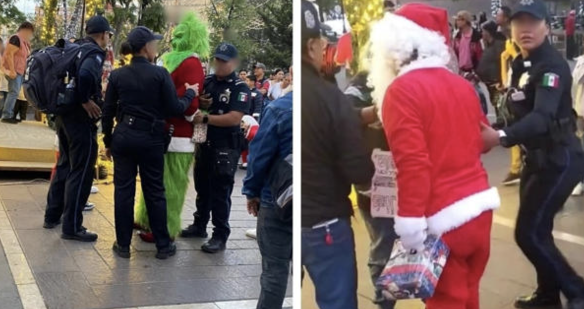 ¿Pelearon por la Navidad? Arrestan a Santa Claus y a El Grinch por agarrarse a golpes en Aguascalientes