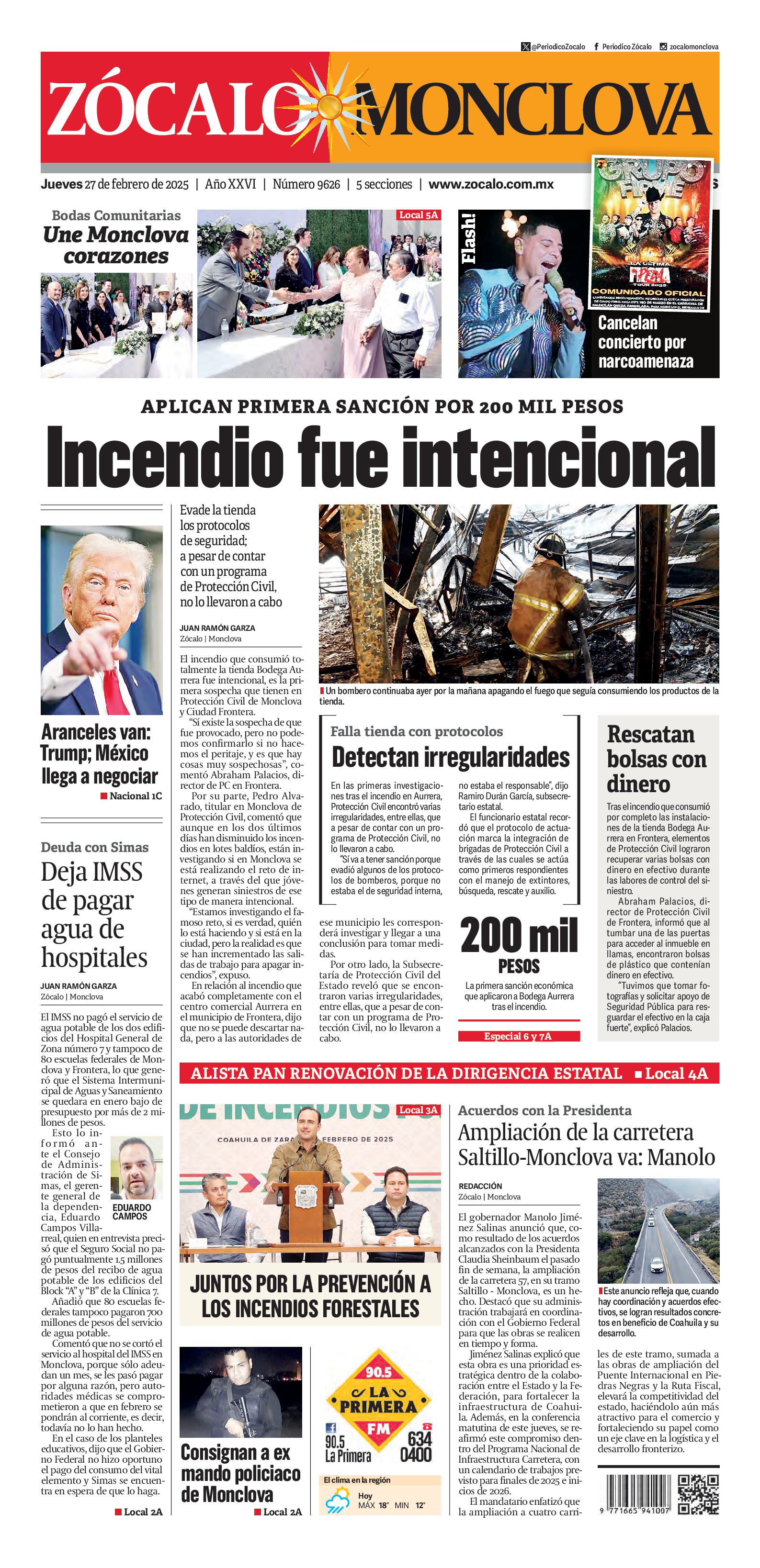 Monclova edición impresa