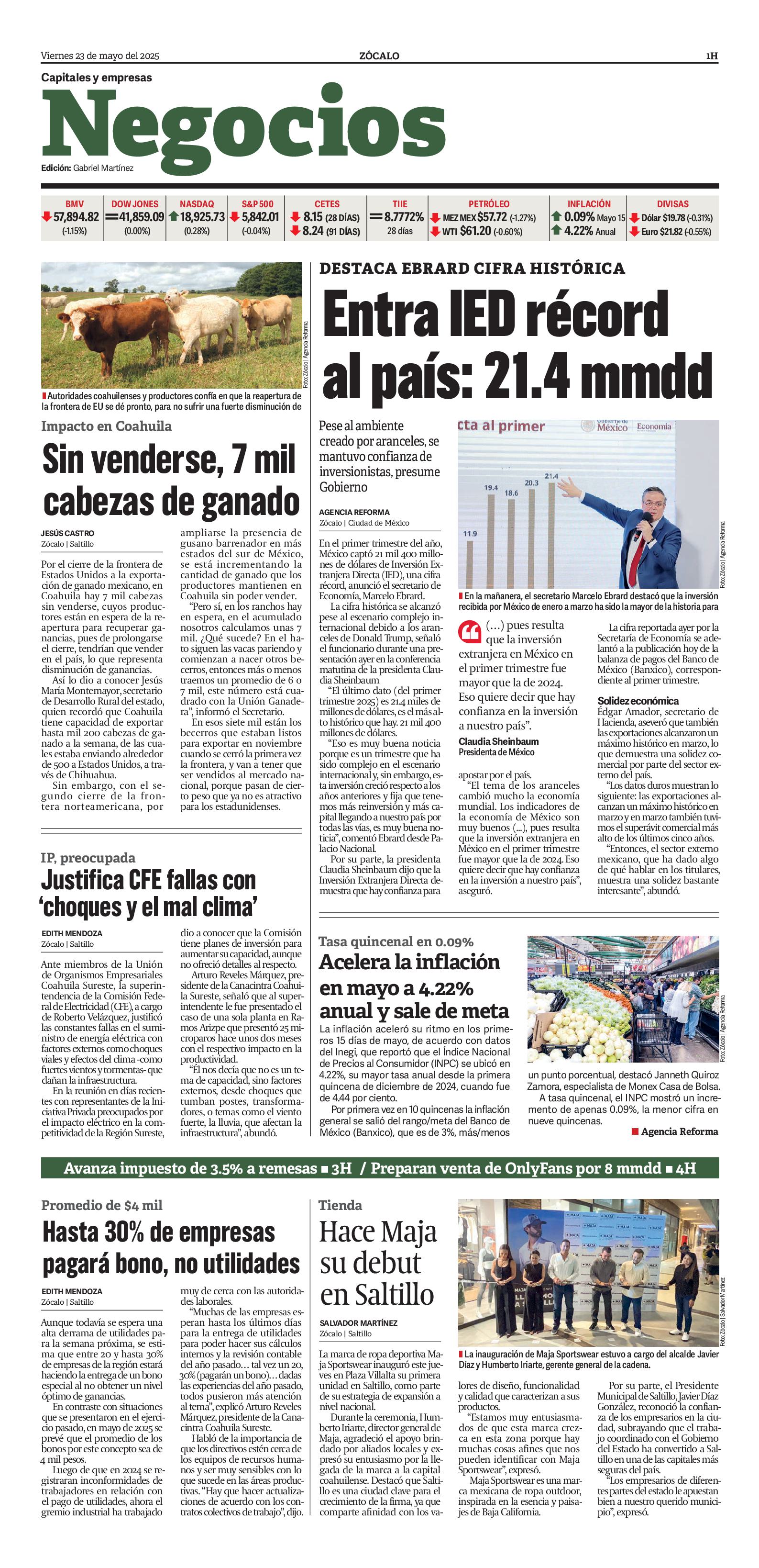 Monclova edición impresa