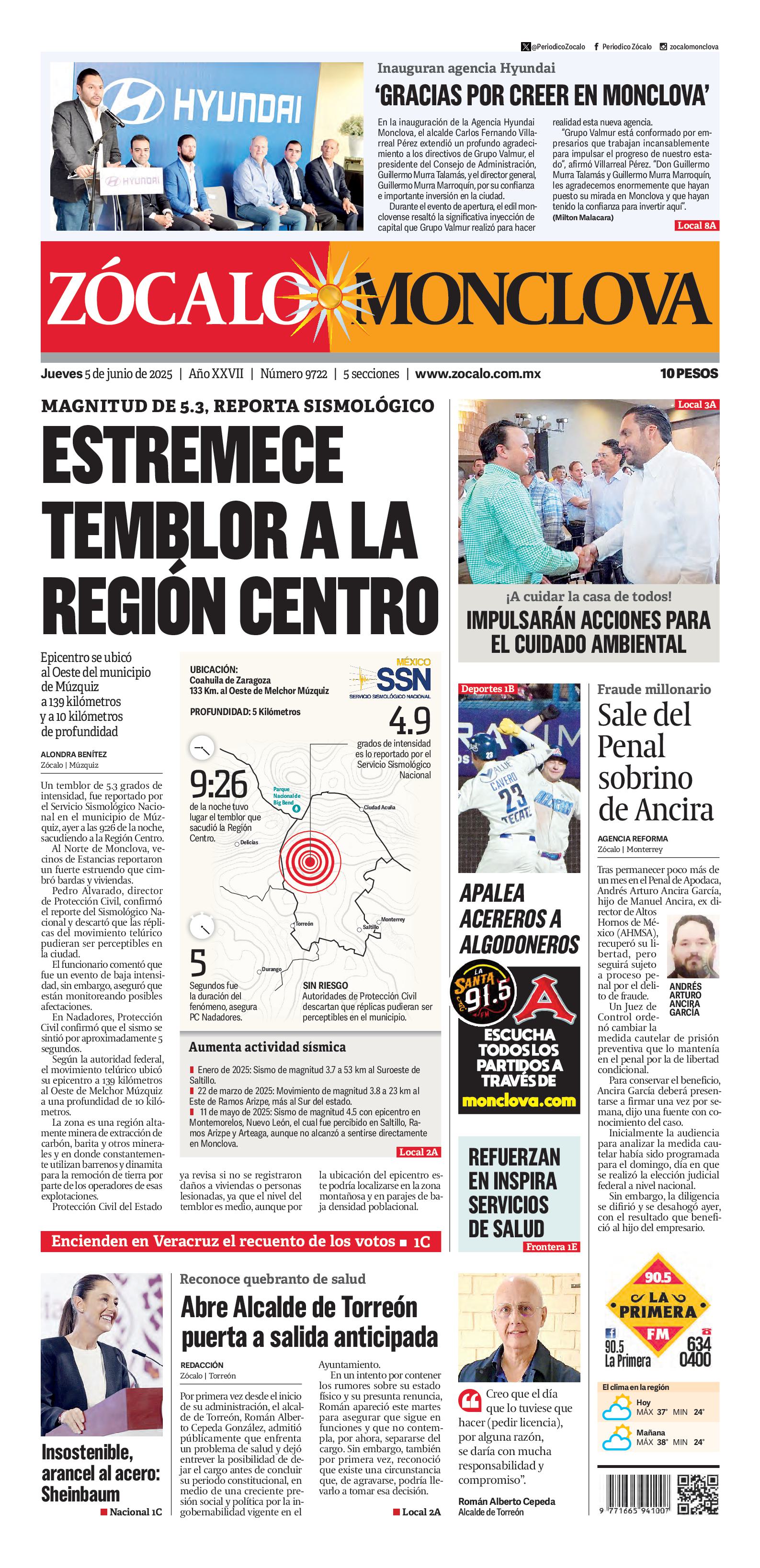 Monclova edición impresa