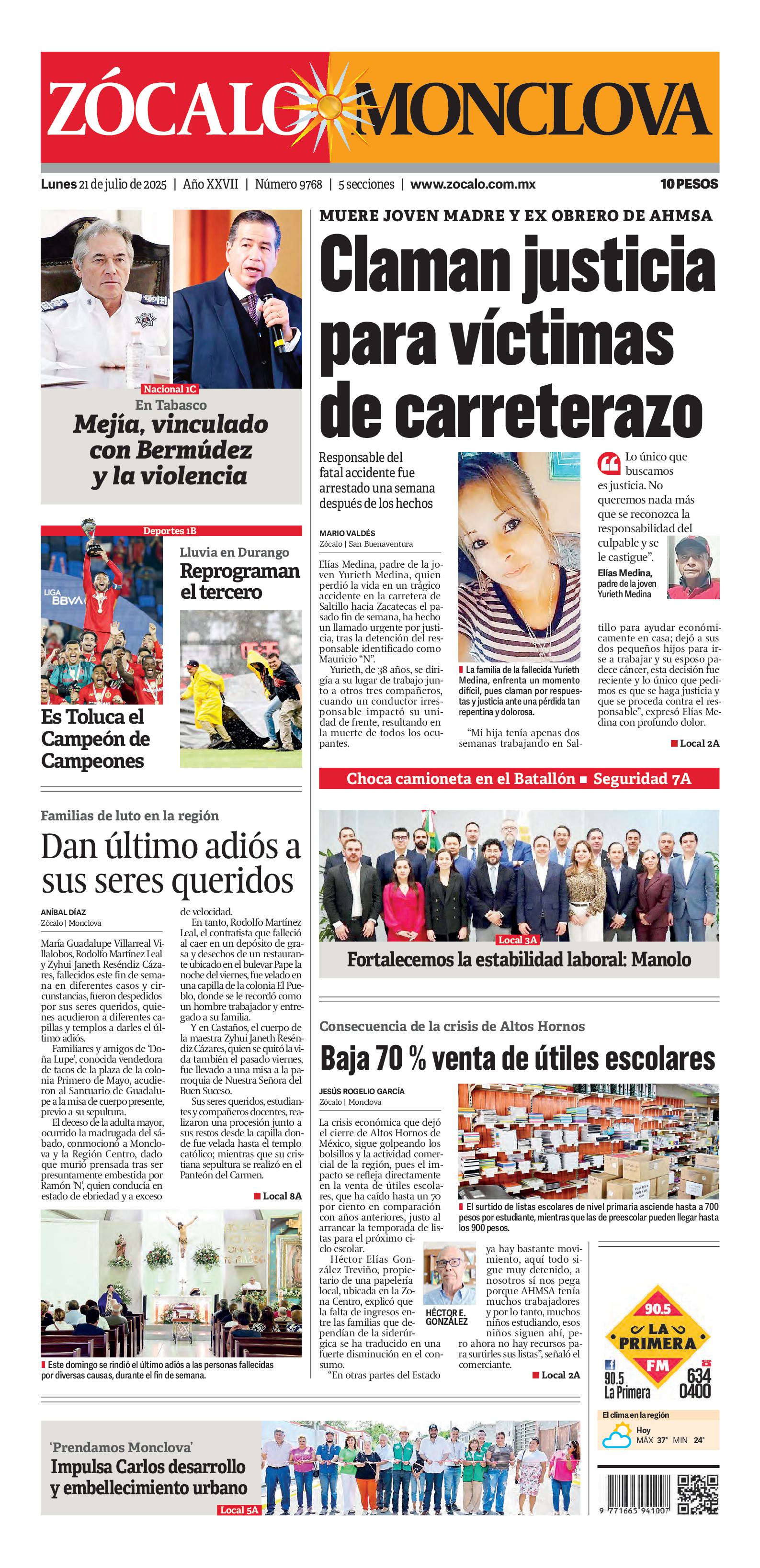 Monclova edición impresa
