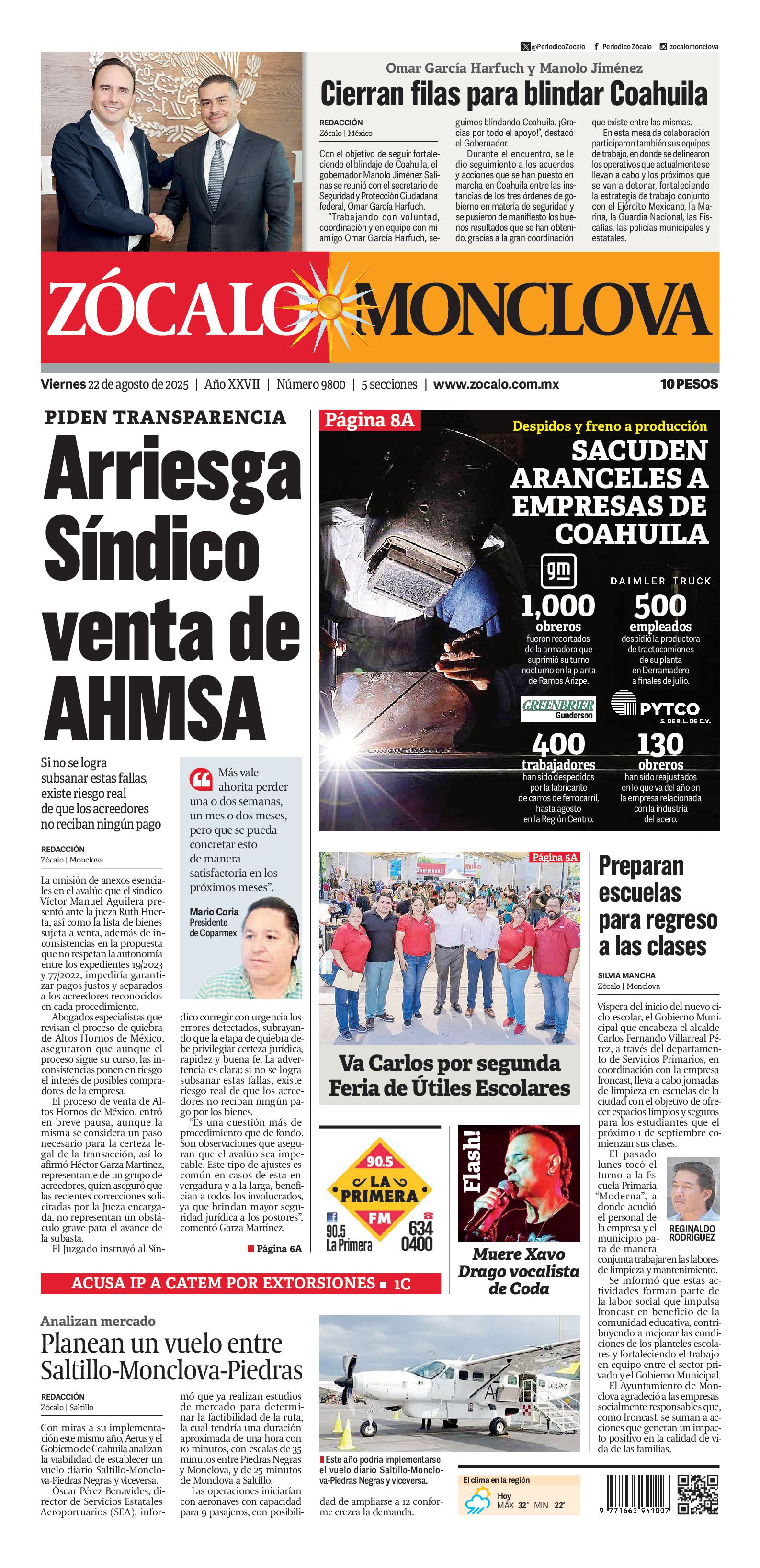 Monclova edición impresa