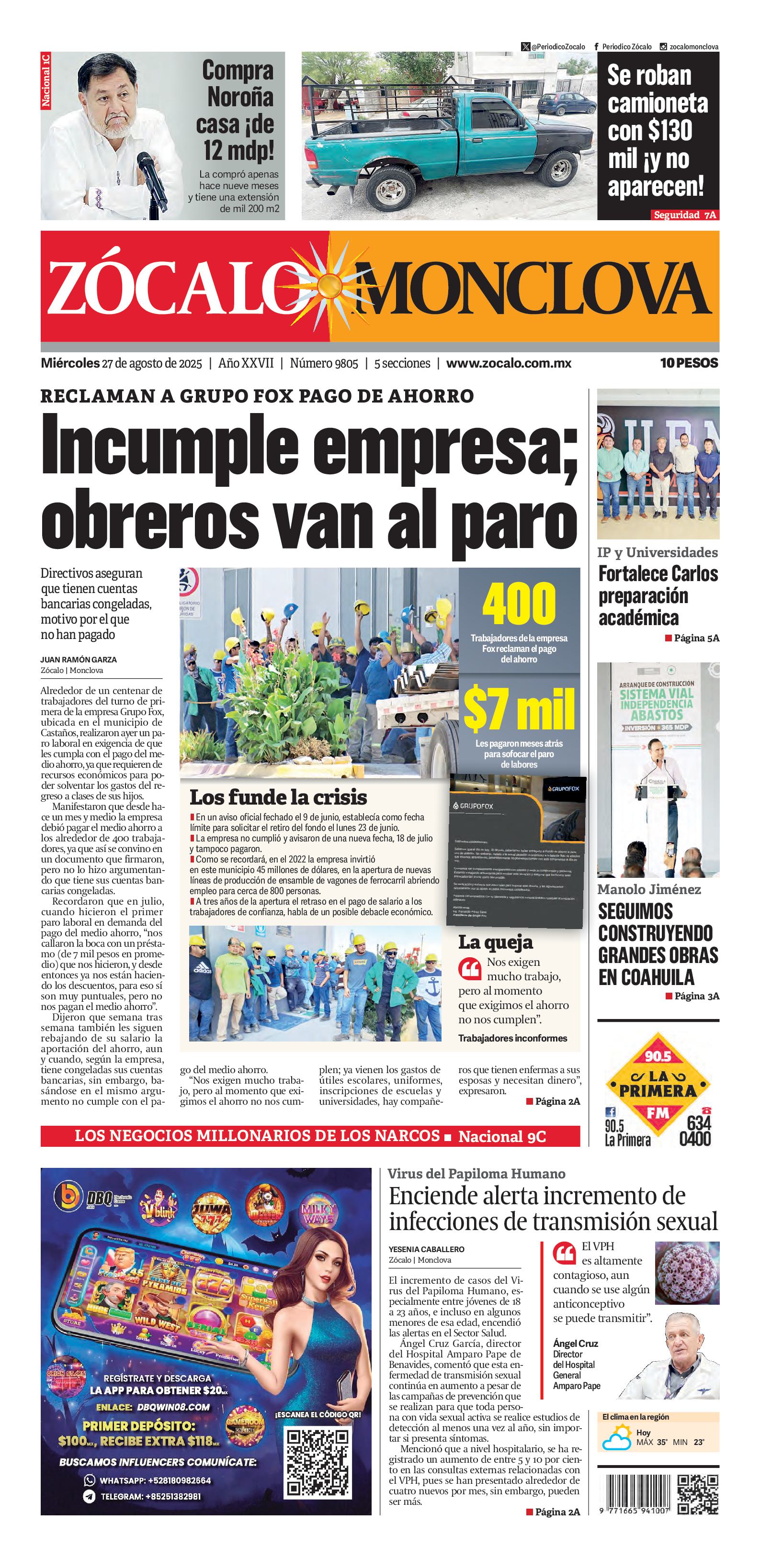 Monclova edición impresa