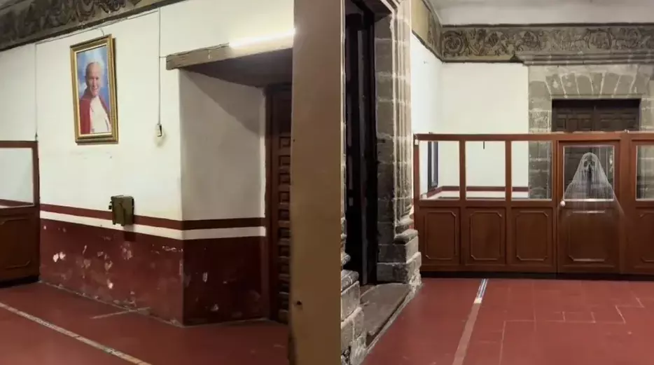 La tiktoker que capturó el peculiar fenómeno aseguró que el recinto religiosos se encontraba vacio y no se llevaba a cabo ninguna misa.