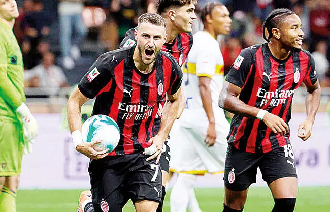 Ayudó a su equipo en el triunfo 3-0 sobre el Lecce en la Copa de Italia.