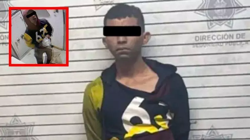 Un sujeto hizo un boquete para ingresar a una sucursal bancaria en la capital del estado de Coahuila, pero fue capturado