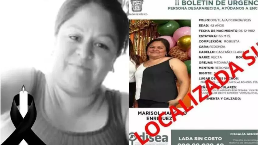 La víctima se encontraba reportada como desaparecida desde el 29 de septiembre