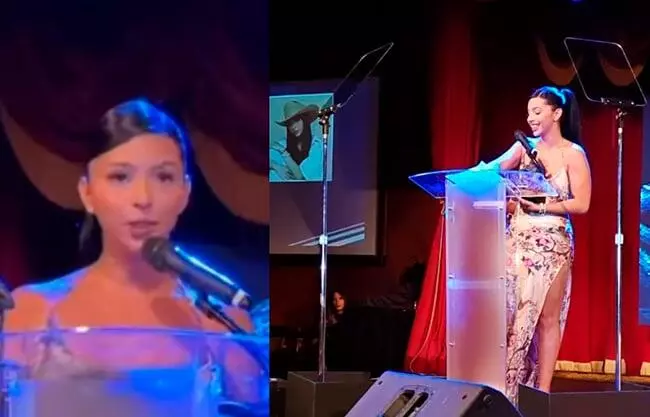 La cantante fue homenajeada en la gala anual del Salón de la Fama de Compositores Latinos