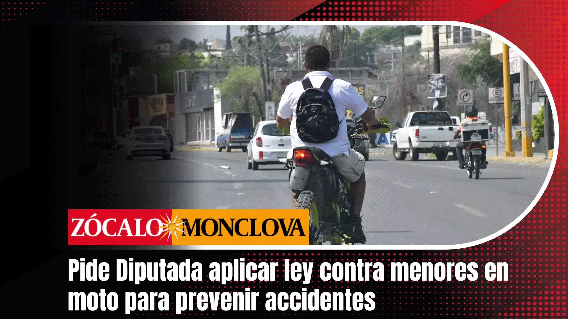 Comentó que si las autoridades detectan a un menor conduciendo una moto, la ley prevé un proceso de responsiva para quienes tienen la patria potesta