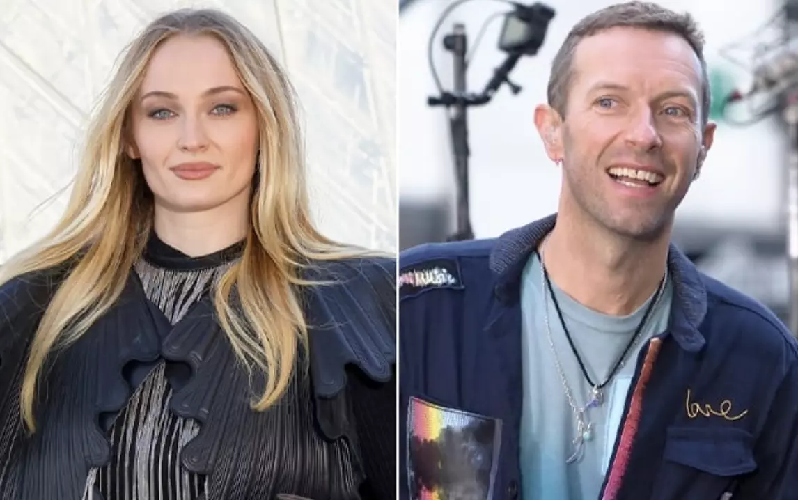 La actriz Sophie Turner y el vocalista de Coldplay, Chris Martin, fueron captados en una reunión privada, avivando rumores de romance.
