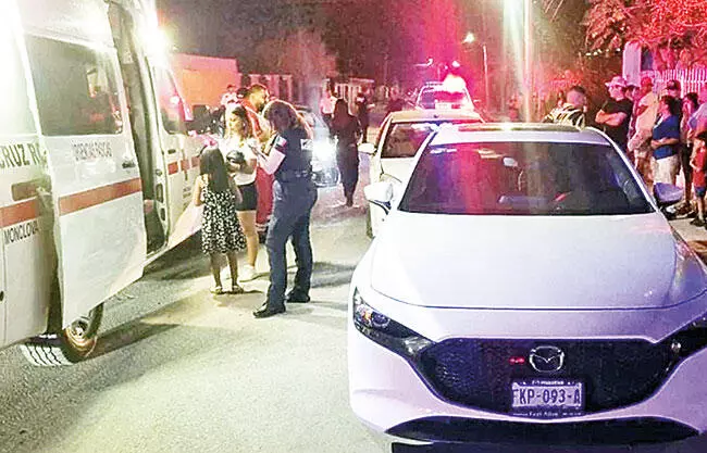 Una aparatosa carambola ocurrida la noche del lunes en la colonia José de las Fuentes