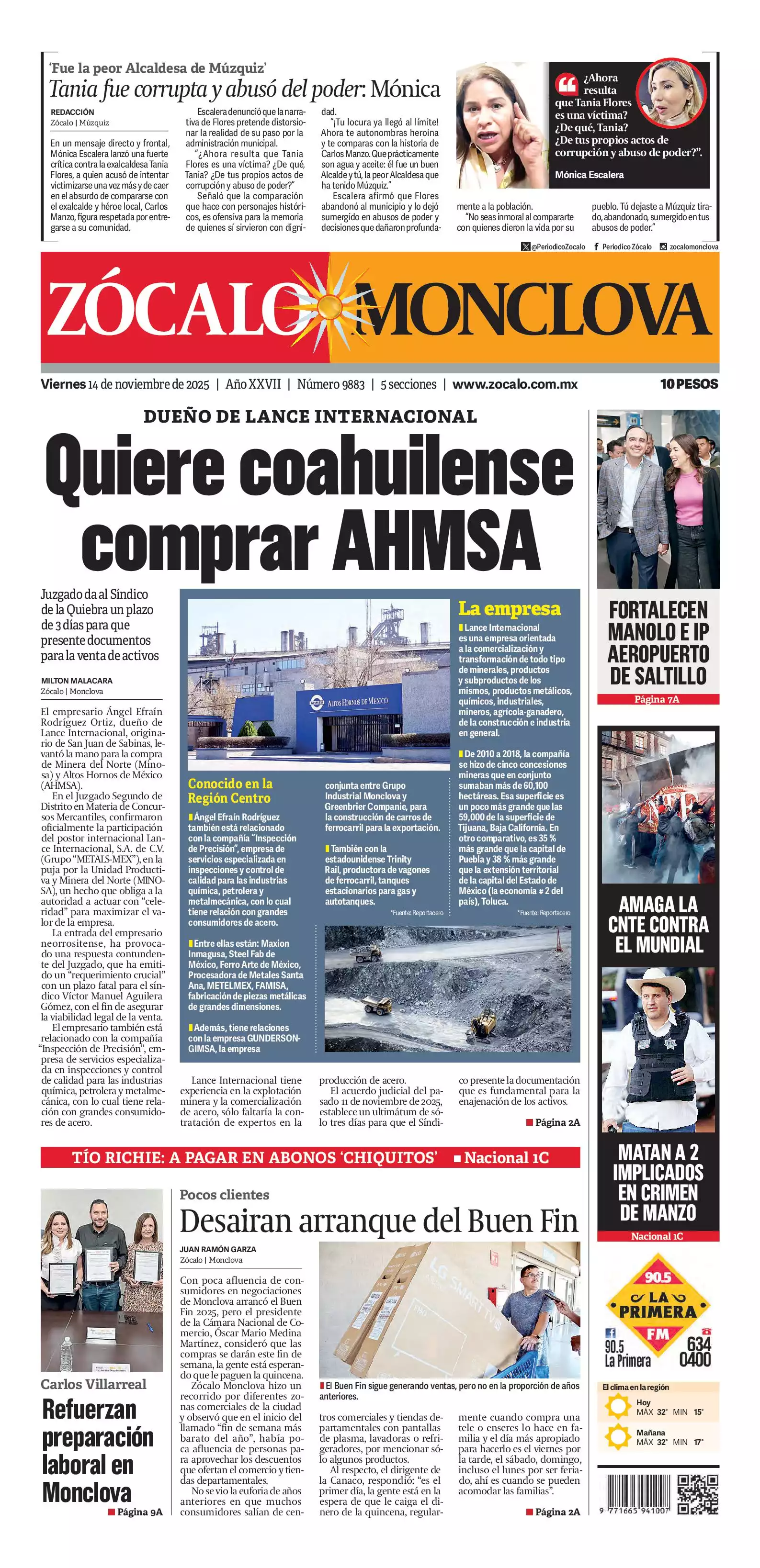 Monclova edición impresa