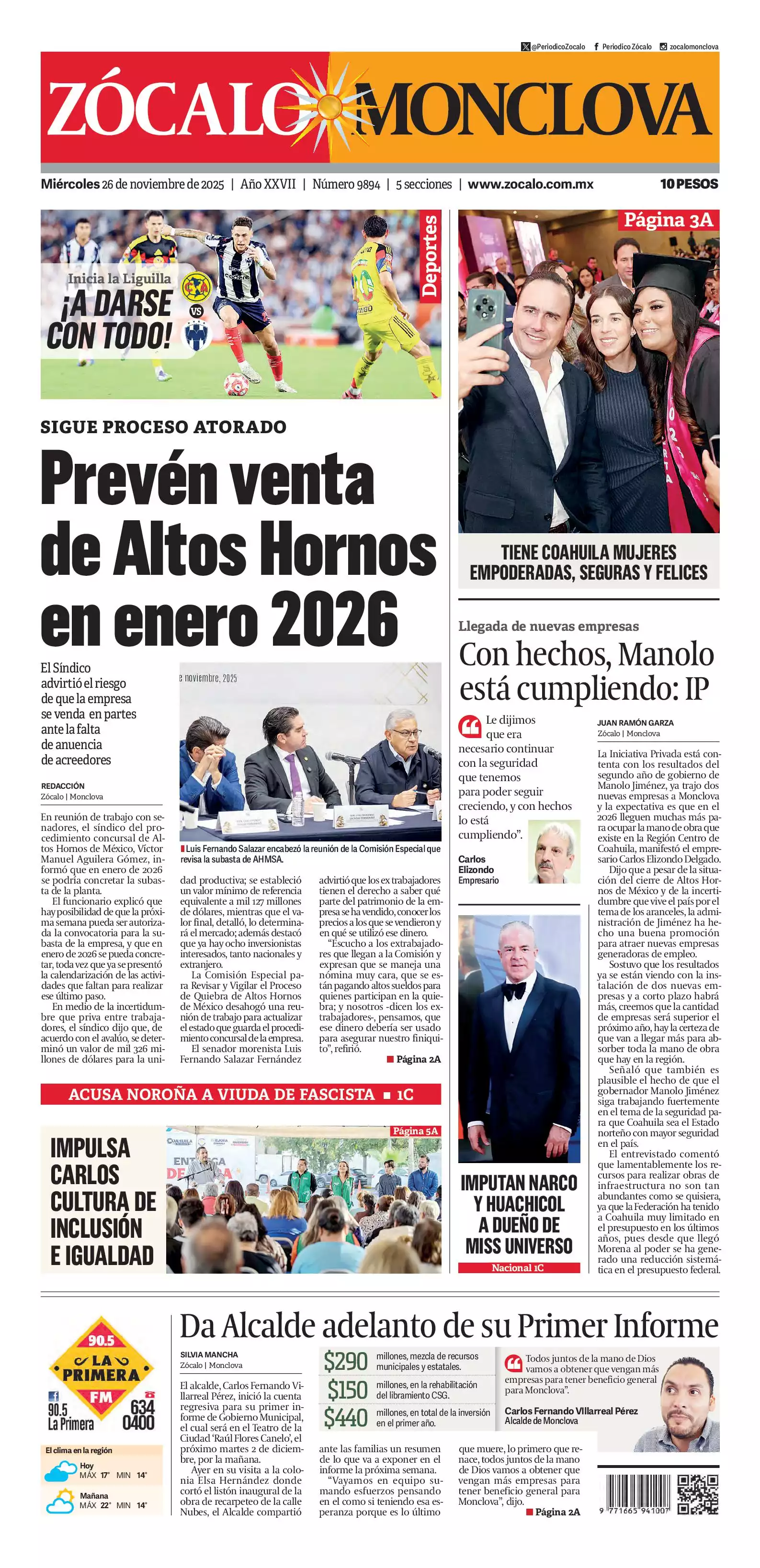Monclova edición impresa