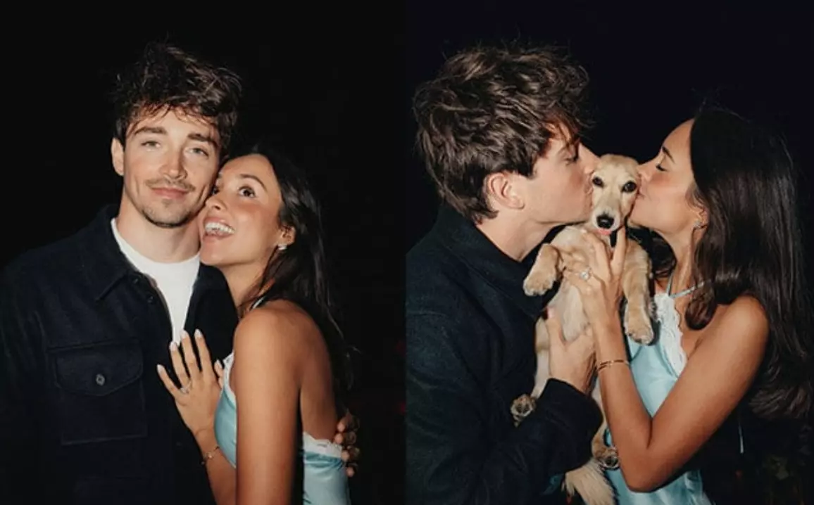 El piloto de la Scuderia Ferrari de la F1 utilizó a su perro Leo como mensajero para hacer la proposición nupcial