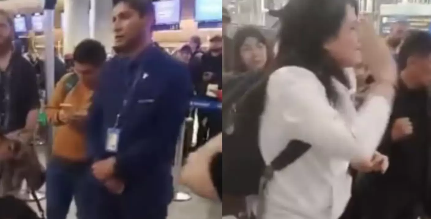 El video muestra a varios pasajeros visiblemente molestos.