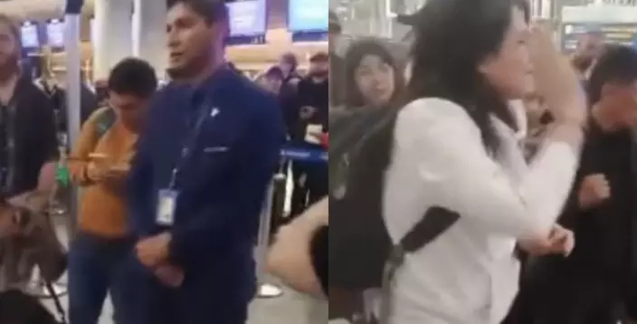 El video muestra a varios pasajeros visiblemente molestos.