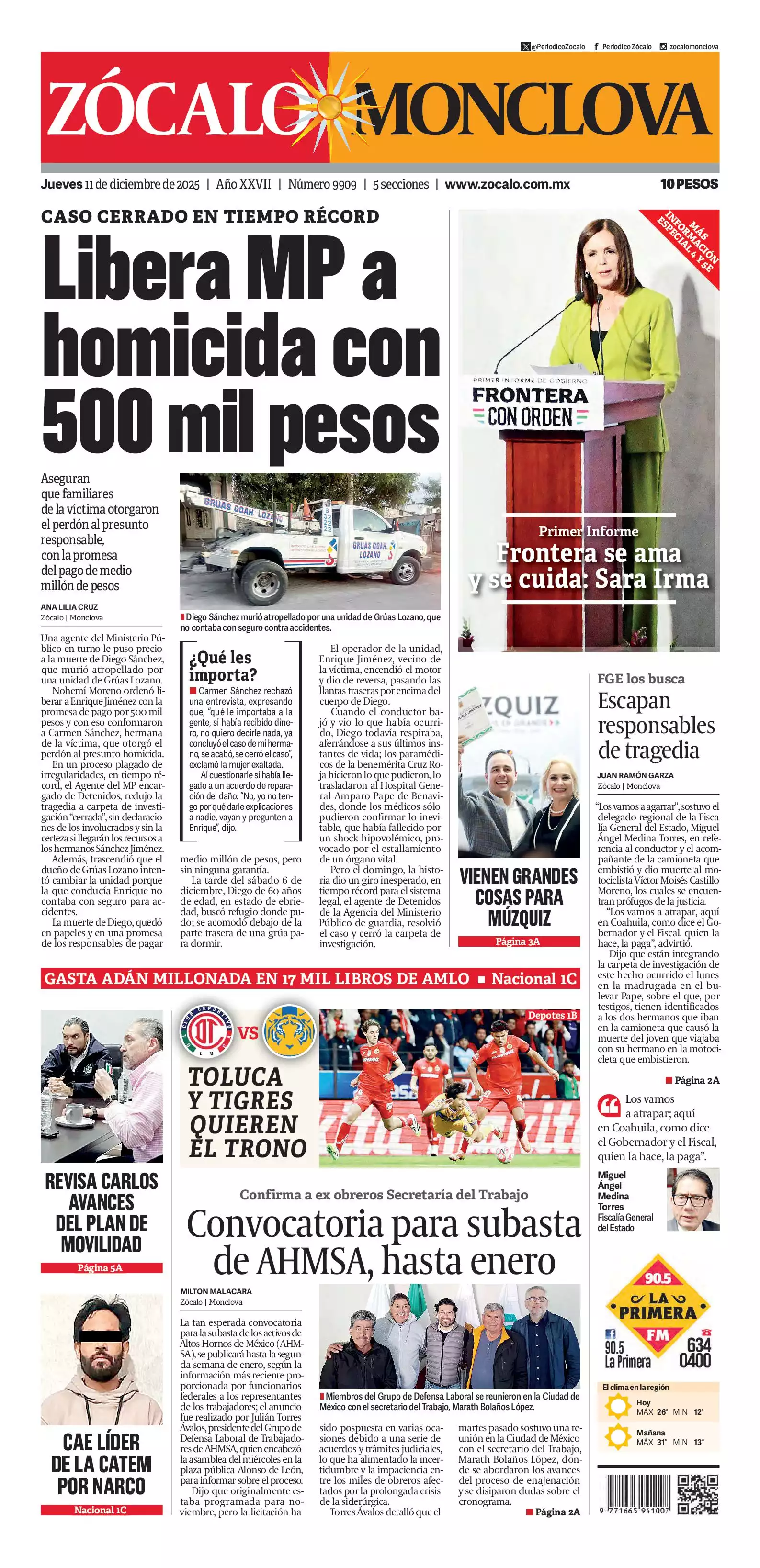 Monclova edición impresa