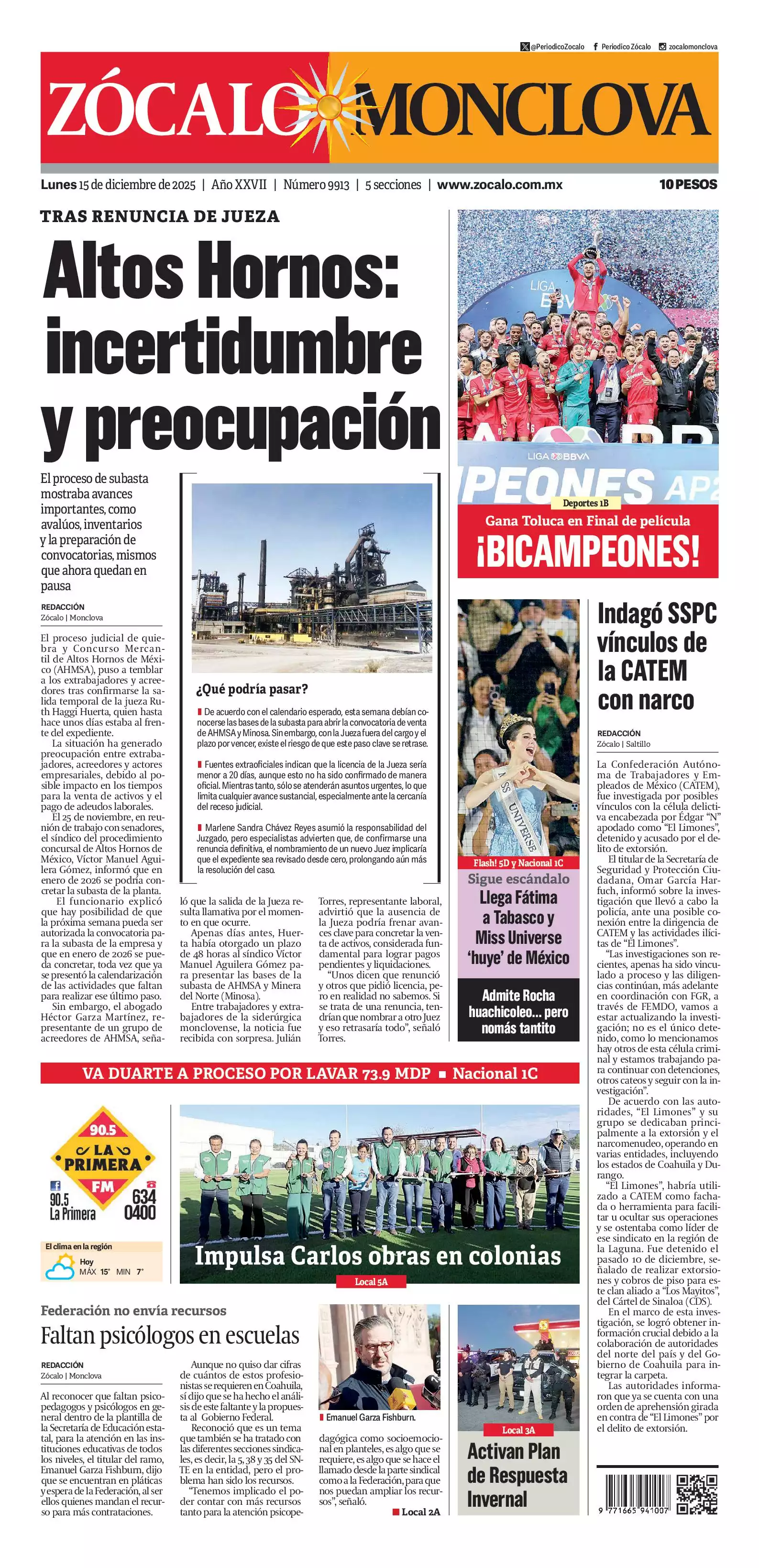 Monclova edición impresa