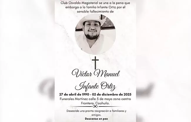 Consterna muerte de maestro en Frontera