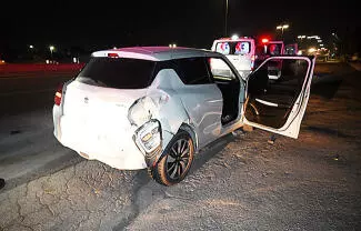 Un conductor en evidente estado de ebriedad, ocasionó un choque por alcance