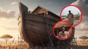 Noah sostiene que animales de distintas especies han comenzado a llegar por su cuenta al sitio de construcción para ser salvados