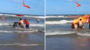 Fue gracias a la rápida acción de las personas que disfrutaban de un día de verano que se pudo evitar una tragedia más grande