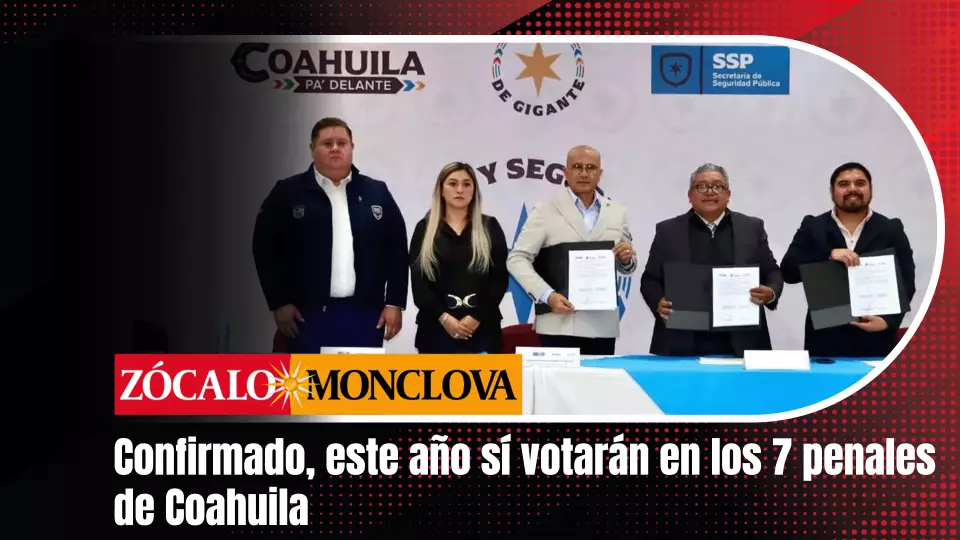 La firma del convenio para que puedan votar personas internas en Ceresos y aun no sentenciadas, en la elección donde se renovará el Congreso local