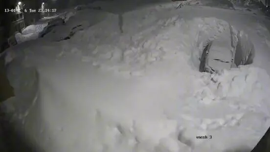 Las precipitaciones fueron equivalentes al 316 % del promedio mensual y los cúmulos de nieve alcanzaron alturas similares a dos pisos de un edificio.  