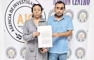 Una pareja fue detenida y puesta a disposición de un Juez Penal por su presunta responsabilidad en el delito de robo.