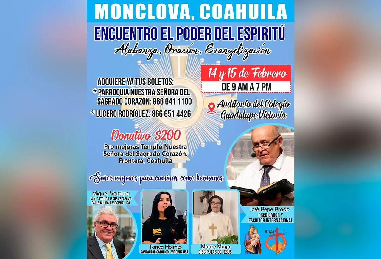 Preparan encuentro 'El Poder del Espíritu Santo'