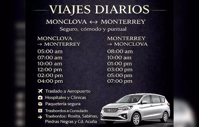 Peligro para los ocupantes de vehículos que trasladan a pasajeros de Monclova a la Sultana del Norte