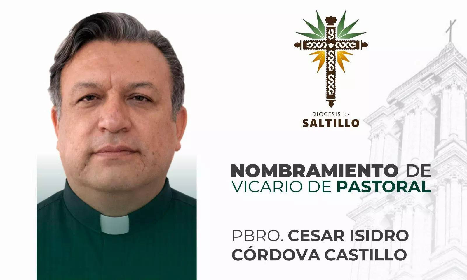Nombran a párroco de Frontera Vicario Episcopal