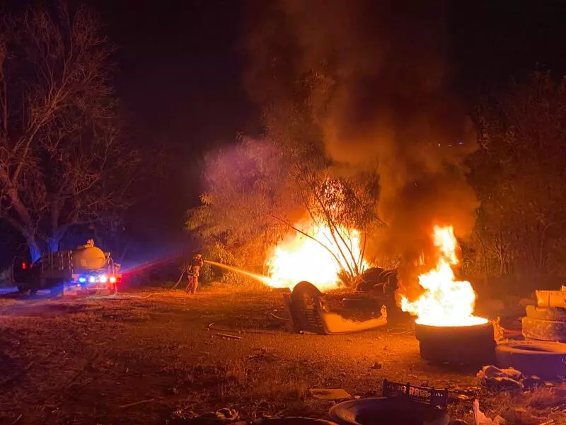 Elementos de Seguridad Pública Municipal realizaron recorridos de vigilancia y búsqueda en la zona para tratar de ubicar a los presuntos responsables