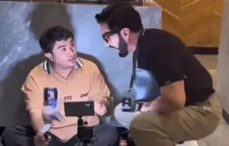 El influencer regiomontano estuvo a punto de golpear al reportero mientras le reclamaba por el comentario que hizo relacionado con sus pequeños hijos