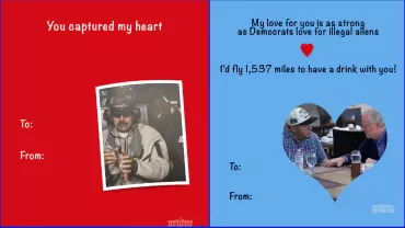‘Hechas solo para ti’: La Casa Blanca compartió postales de San Valentín en las que se burla de los demócratas y de los migrantes.