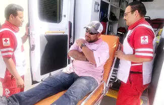 El trabajador terminó con diversas lesiones