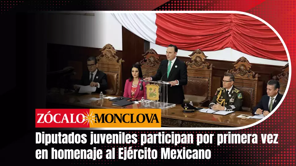 Por primera vez participaron diputados juveniles en la Sesión Solemne conmemorativa del 113 aniversario del Ejército Mexicano.