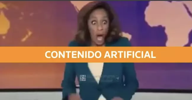 La imagen de la presentadora del video no aparece en la lista oficial, opens new tab de conductores de Al Jazeera en inglés.