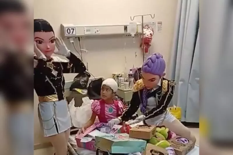 La pequeña Greisy recibió un show especial en el Hospital Amparo Pape de Benavides.