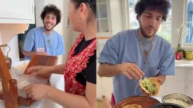El productor Benny Blanco generó revuelo en redes sociales al aparecer junto a una creadora de contenido de cocina, quien le preparó quesadillas fritas, al estilo de la Ciudad de México.