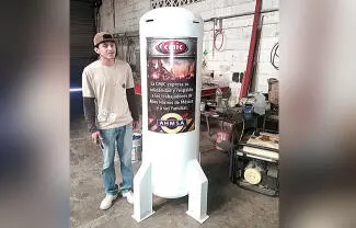 Instalarán en el mall Paseo Monclova una alcancía que se fabricó utilizando un tanque de 500 kilos de gas