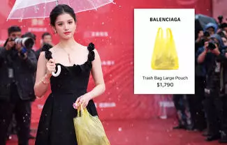 Zhang Jingyi usó una bolsa de basura, pero no de Balenciaga, sino con un motivo más allá de imponer moda.