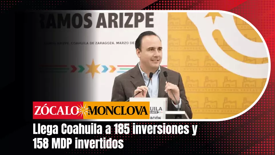Manolo Jiménez Salinas anunció que suman ya 185 nuevas inversiones en lo que va del sexenio y 158 millones de pesos invertidos en Coahuila.