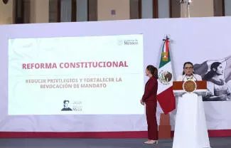 La secretaria de Gobernación, Rosa Icela Rodríguez, presentó los detalles de la reforma.