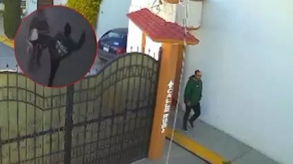 El joven cayó dos veces sin poder levantarse del suelo, caso captado en las imágenes de cámaras de seguridad del lugar donde vive 