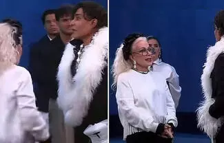 Los conductores tuvieron que intervenir para pedir que no se mencionara nada sobre las razas en el posicionamiento, pero la actriz mexicana continuó