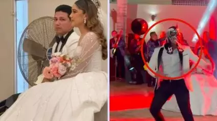 Con Zero Miedo al matrimonio, un sujeto decidió usar su máscara del luchador originario de Ecatepec en el día más importante de su vida